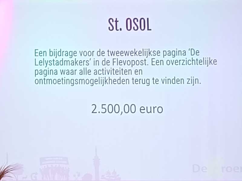Bijdrage van de Groene Sluis voor de Lelystadmakers